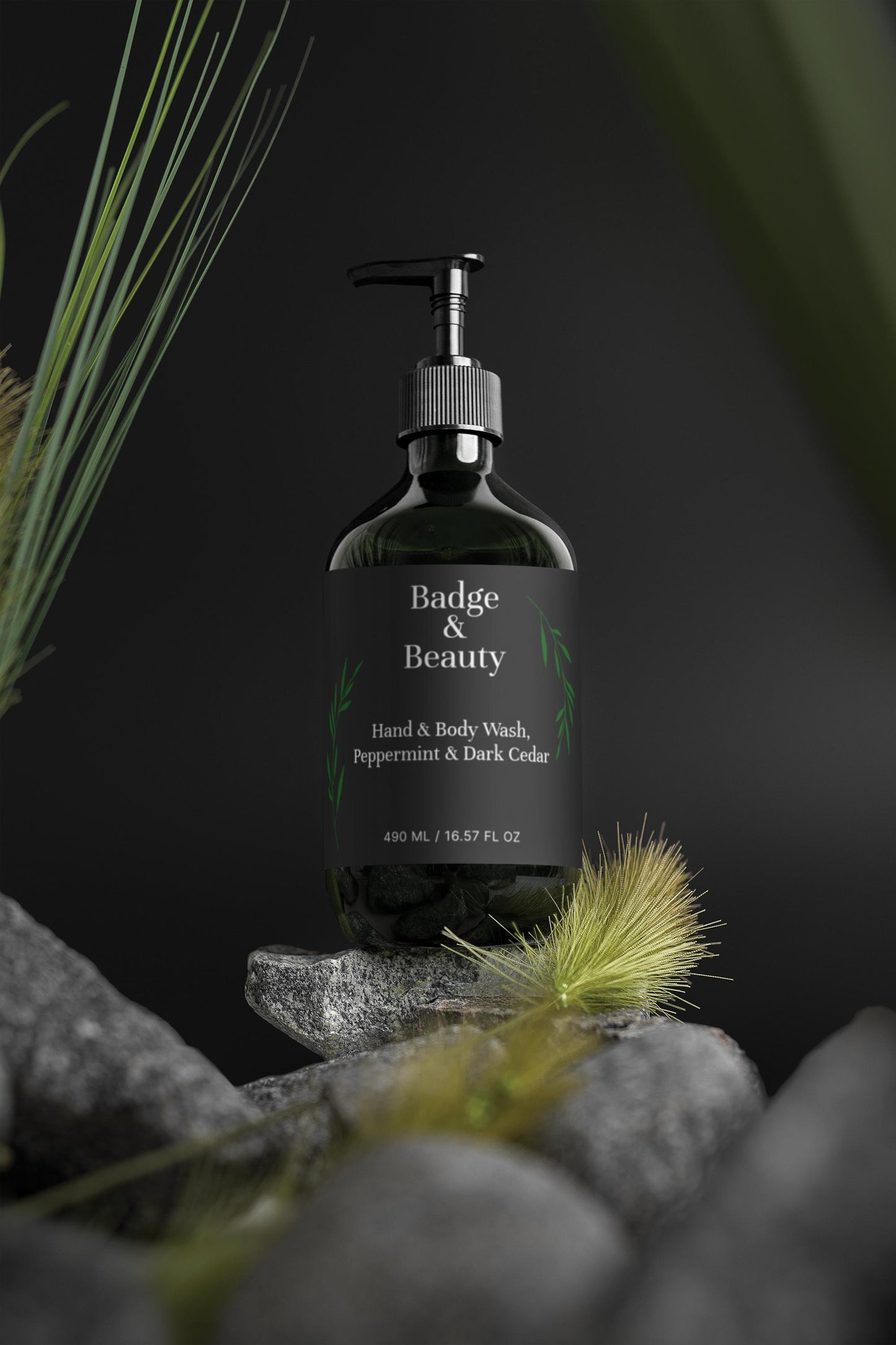 Hand & Body Wash - Scent Peppermint & Dark Cedar
